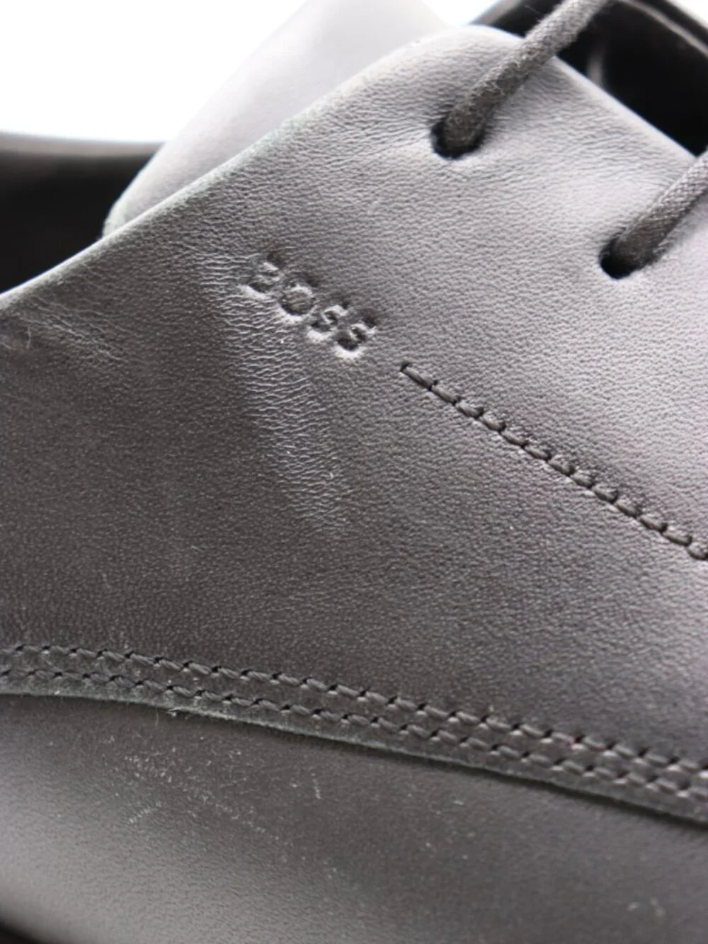 Hugo Boss Plain Toe Men's Size 11 Black Leather Lace Up Dress Shoes Oxford Derby